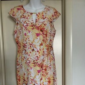 Spring Calvin Klein multicolored dress.